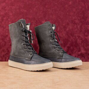 Cougar Women Donato Grey Stone Lace-up Fleece Lined Snow Boots sz 11